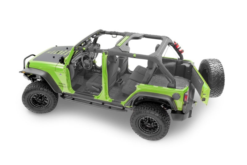 BedRug BRJK07F4 07-16 Jeep JK Unlimited 4Dr Front 4pc Floor Kit (Incl Heat Shields)