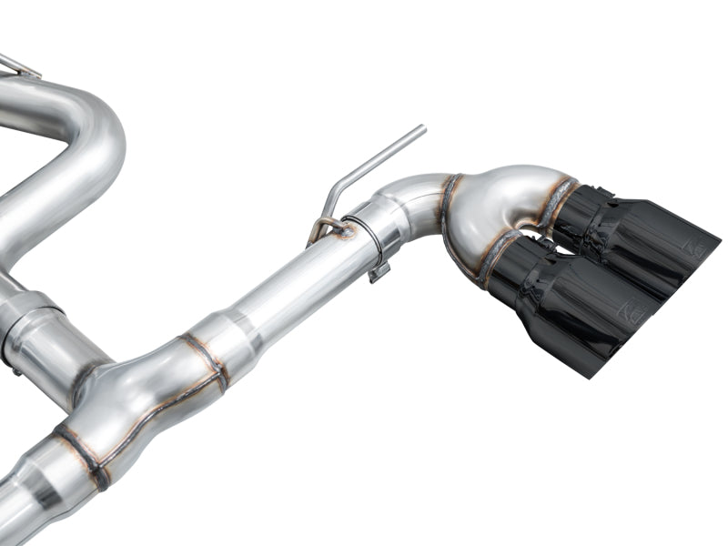 AWE Tuning 3020-43658 AWE MK8 Volkswagen Golf R 3in Track Edition Quad Exhaust - Diamond Black Tips