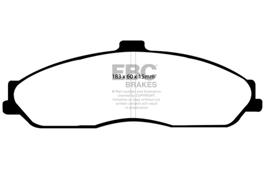EBC DP41162R 03-04 Cadillac XLR 4.6 Yellowstuff Front Brake Pads