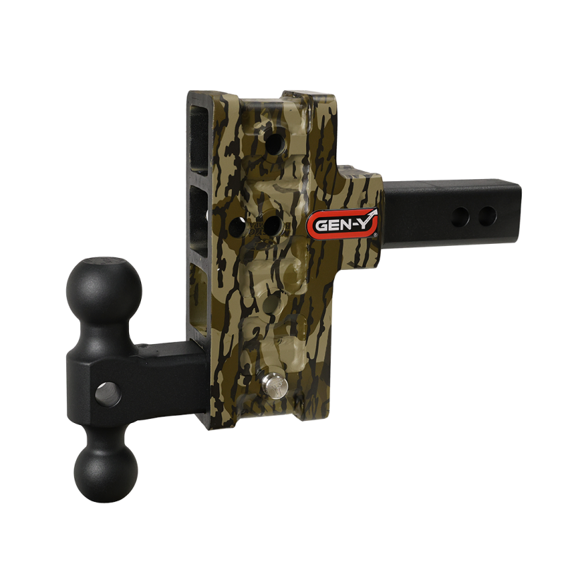 GEN-Y Hitch GH-214-MO Gen-Y Mega Duty 2in Shank 5in Offset Drop 2K TW 16K Hitch w/GH-051 Dual-Ball - Mossy Oak