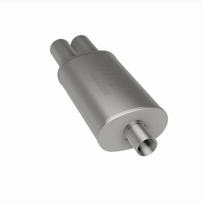 Magnaflow Perf Exhaust MAG14815 Stainless Muffler 2.25in In / Dual 3in Tips Out