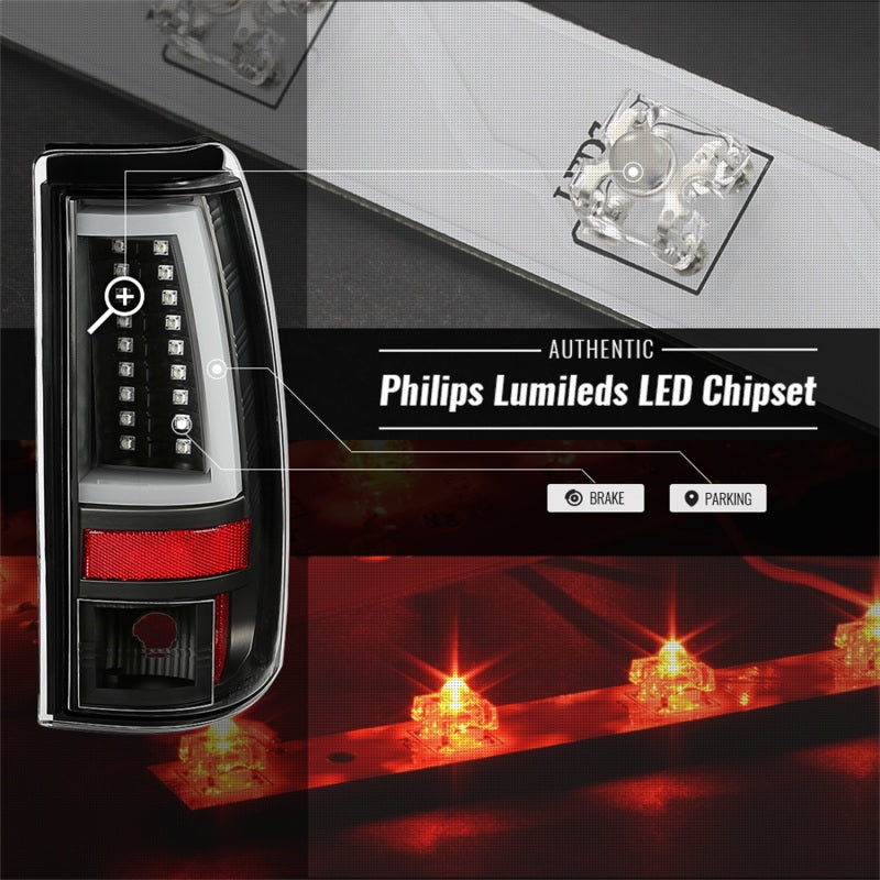 SPYDER 5085849 Spyder 03-06 Chevy Silverado - (Does Not Fit Stepside) LED Tail Lights - All Black ALT-YD-CS03V2-LED
