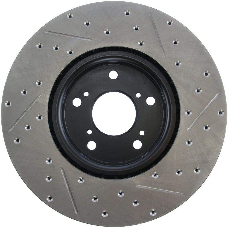 Stoptech 127.40062R StopTech 04-08 Acura TL (Brembo Caliber) SportStop Slotted &amp; Drilled Right Front Rotor