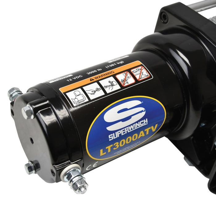 Superwinch 1130220 3000 LBS 12V DC 3/16in x 50ft Steel Rope LT3000 Winch