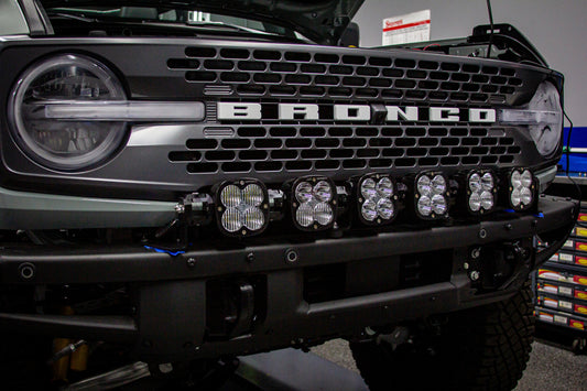 Baja Designs 447768 2021+ Ford Bronco 6 XL Linkable Light Bar Kit Plastic Bumper Mount