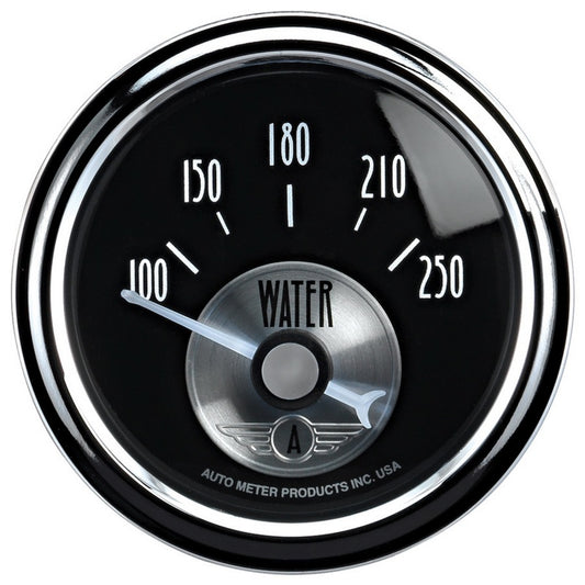 AutoMeter 2038 Autometer Prestige Series 52mm 100-250 Deg F Short Sweep Electronic Water Temperature Gauge