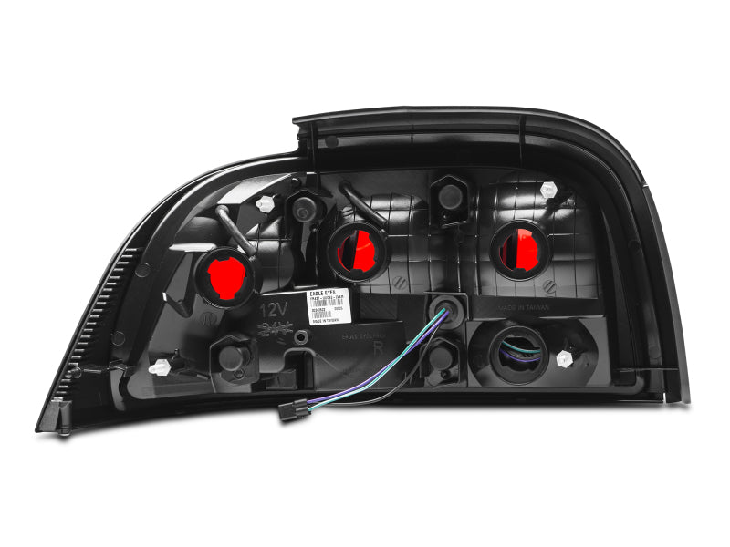 Raxiom 389876 96-98 Ford Mustang Icon LED Tail Lights- Black Housing (Smoked Lens)