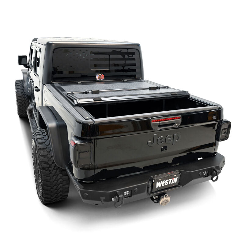 Westin 19-44165 20-22 Jeep Gladiator JT 4WD 5ft. Bed Hard Tri-Fold Tonneau Cover - Black