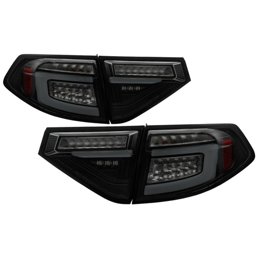 SPYDER 5086747 Spyder 08-14 Subara Impreza WRX Hatchback LED Tail Lights Seq Signal Blk Smoke ALT-YD-SI085D-SEQ-BSM