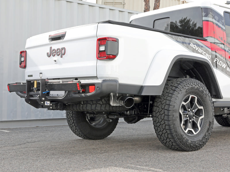 aFe 49-38093-B 2021+ Jeep Gladiator V6-3.0L (td) Vulcan Series 3in 304 SS DPF-Back Exhaust System - Black Tip