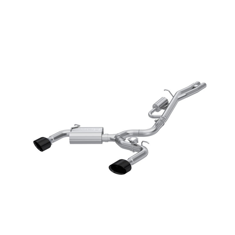 MBRP S46103BC 17-20 Audi RS3 2.5T T304 SS 3in Cat-Back Dual Split Rear w/ Oval Black Chrome Tips
