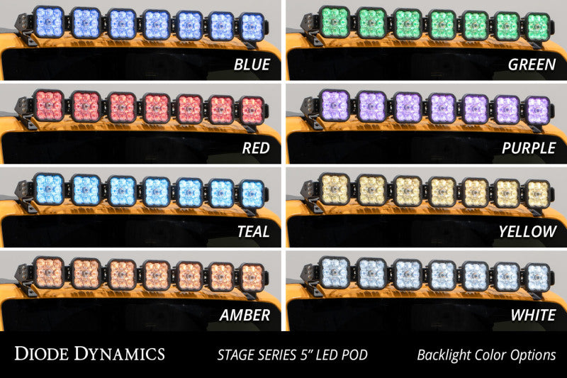 Diode Dynamics DD7264 Bronco SS5 Pro CrossLink Windshield - White Combo Lightbar Kit