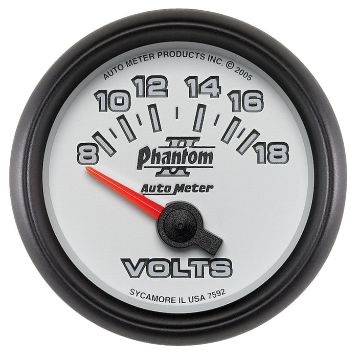 Autometer ATM7592 2-1/16in P/S II Voltmeter 8-18