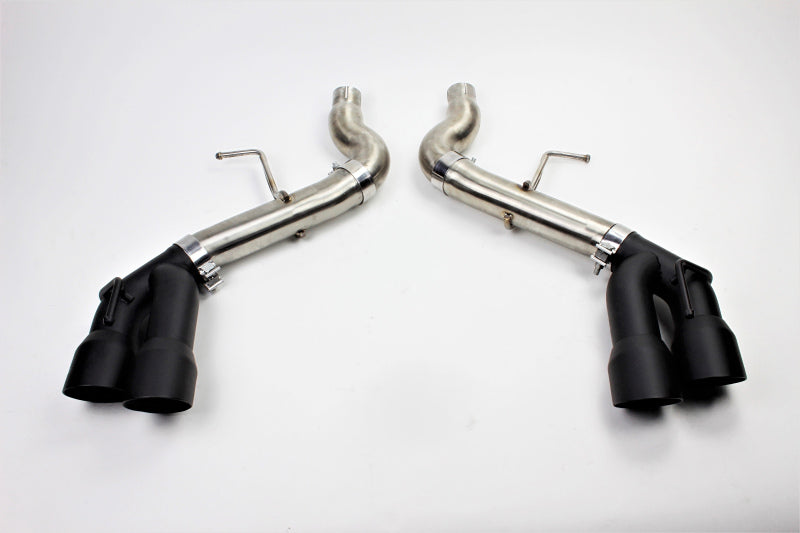 Mishimoto MMEXH-CAM8-16AQTRBK 2016+ Chevrolet Camaro SS Quad-Tip Race Axle-Back Exhaust w/ Black Tips