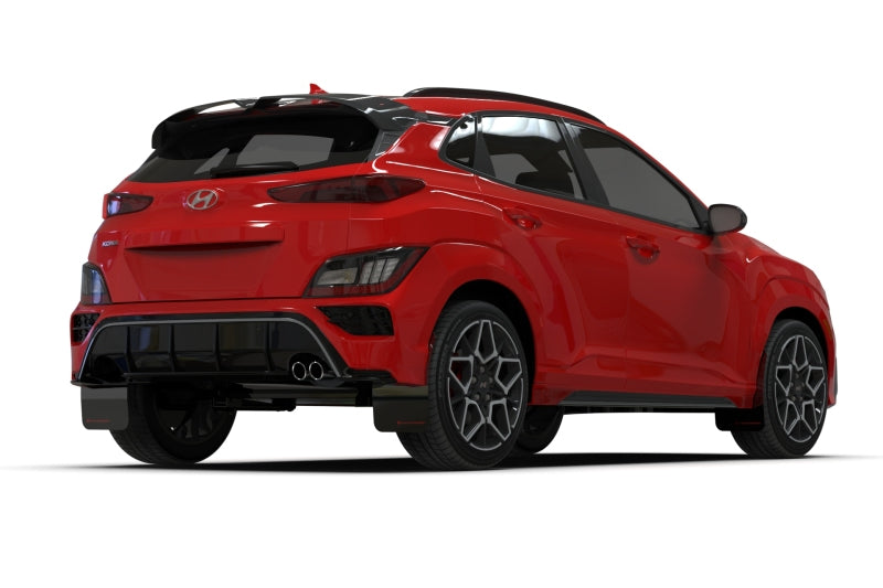 Rally Armor MF93-UR-BLK-RD 22-23 Hyundai Kona N-Line Black UR Mud Flap w/Red Logo