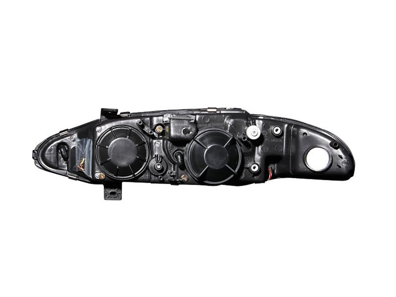 ANZO 121365 1997-1999 Mitsubishi Eclipse Projector Headlights w/ Halo Black G2