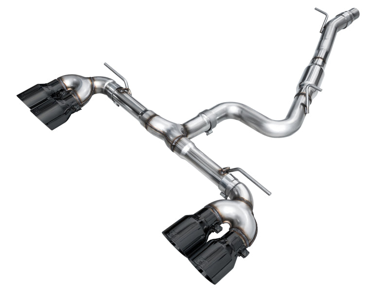 AWE Tuning 3020-43658 AWE MK8 Volkswagen Golf R 3in Track Edition Quad Exhaust - Diamond Black Tips