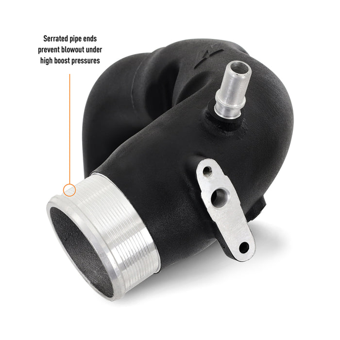 Mishimoto MMICP-BR27-21UHBK 2021+ Ford Bronco 2.7L High-Mount Intercooler Pipe Upgrade Kit - Wrinkle Black