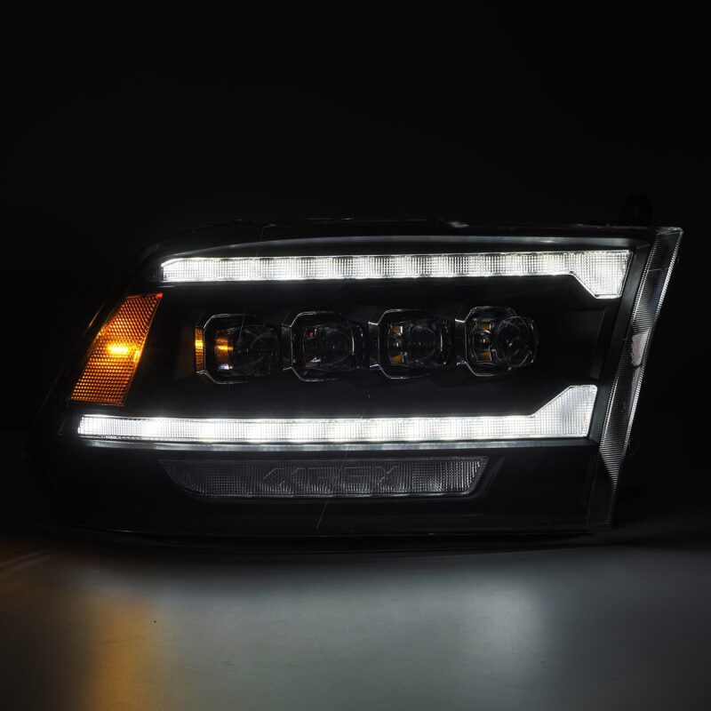 AlphaRex 880556 09-18 RAM 2500 NOVA LED Proj Headlights Plank Style Chrome w/Activ Light/Seq Signal/DRL