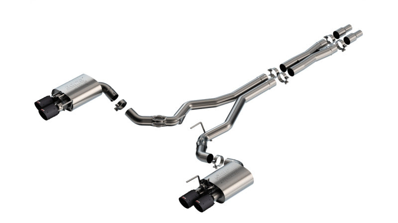 Borla 140963CFBA 2024 Ford Mustang GT 5.0L V8 w/ Active Exhaust ATAK Cat-Back Exhaust System - Carbon Fiber