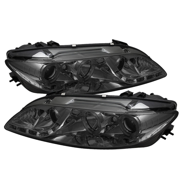 SPYDER 5042545 Spyder Mazda 6 03-05 With Fog Lights Projector Headlights LED Halo DRL Smke PRO-YD-M603-FOG-DRL-SM