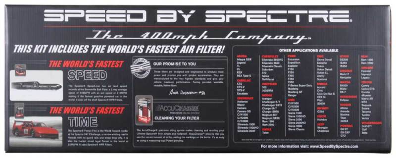 Spectre 9900 99-07 GM Truck V8-4.8/5.3/6.0L F/I Air Intake Kit - Clear Anodized w/Red Filter