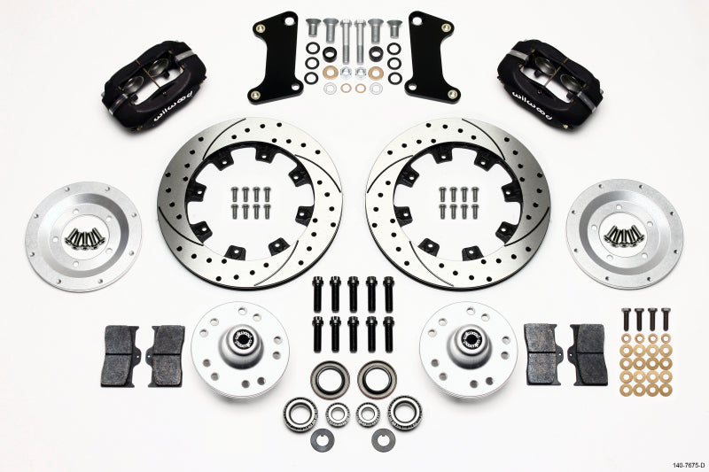 Wilwood 140-7675-D Forged Dynalite Front Kit 12.19in Drilled 67-69 Camaro 64-72 Nova Chevelle