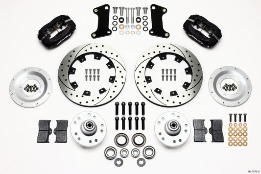 Wilwood 140-7675-D Forged Dynalite Front Kit 12.19in Drilled 67-69 Camaro 64-72 Nova Chevelle