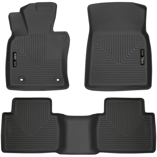 Husky Liners 95731 2018 Toyota Camry Weatherbeater Black Front & 2nd Seat Floor Liners