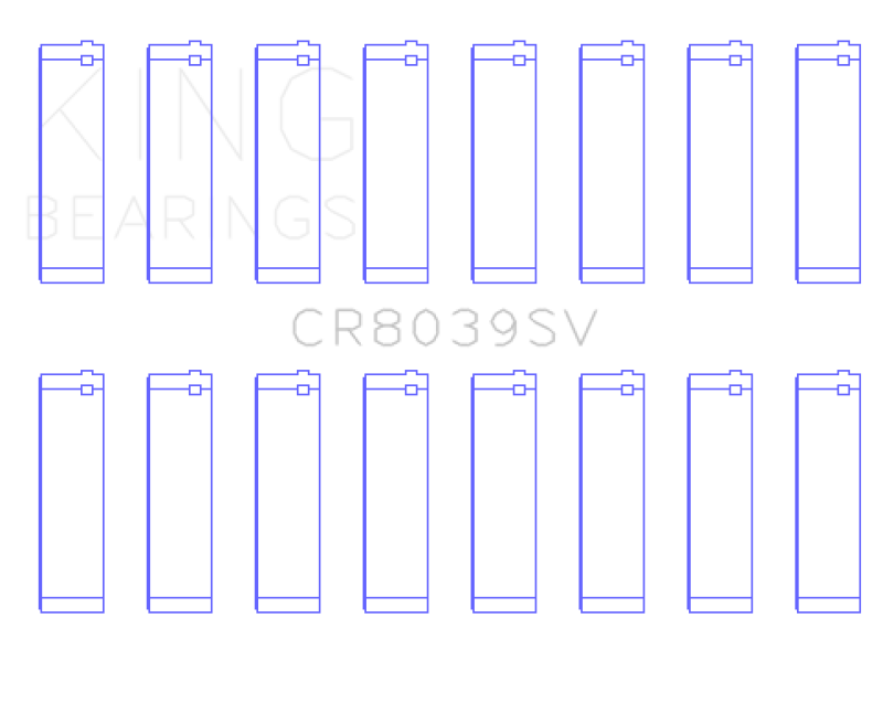 King Engine Bearings CR8039SV 08-10 Ford Powerstroke 6.4L Connecting Rod Bearing Set - Size STD