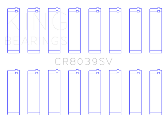 King Engine Bearings CR8039SV 08-10 Ford Powerstroke 6.4L Connecting Rod Bearing Set - Size STD