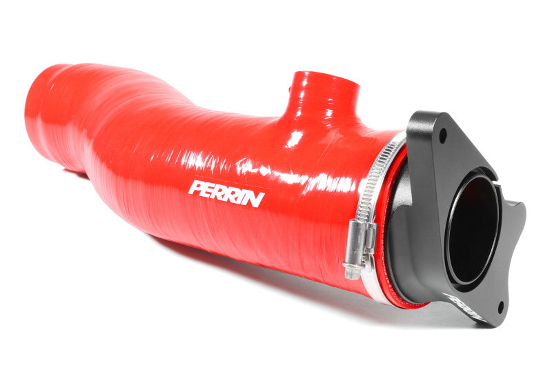 Perrin Performance PSP-INT-425RD PERRIN 22-24 Subaru WRX / 20-25 LGT & OBXT Turbo Inlet Hose w/Turbo Adapter Flange (Long) - Red