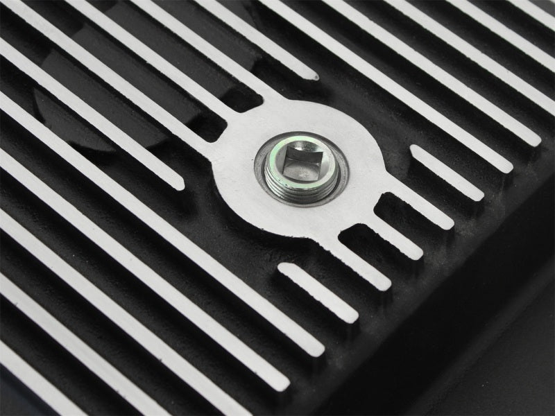 aFe 46-70182 Power Transmission Pan Black Machined 11-14 Ford 6R140 Trucks V8 6.7L (td)