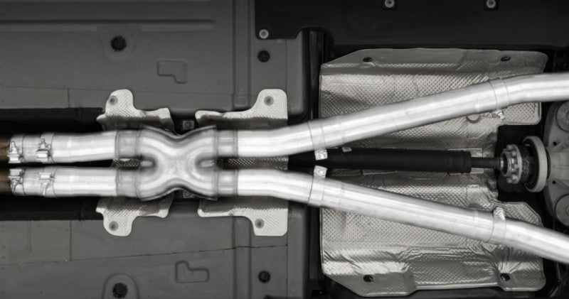 MBRP S71143CF 15-Up Challenger 5.7 / 17-Up 6.2L/6.4L 3in Race Series Cat-Back w/ Quad Tips T304 Exhaust
