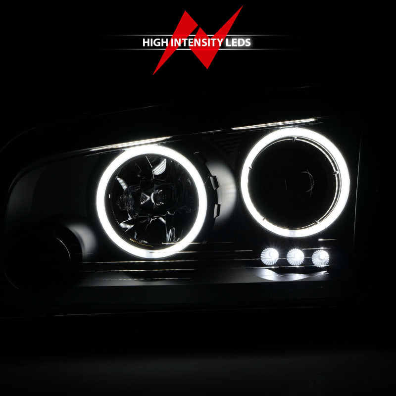 ANZO 121218 2006-2010 Dodge Charger Projector Headlights w/ Halo Chrome (CCFL)