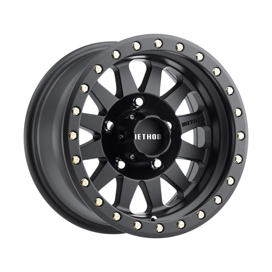 Method Wheels MR30451055550N Method MR304 Double Standard 15x10 -50mm Offset 5x5.5 108mm CB Matte Black Wheel