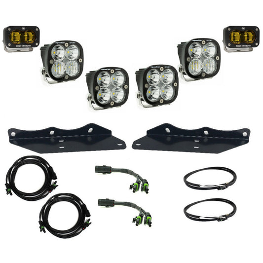 Baja Designs 448176 17-20 Ford F-150 Raptor S2 SAE Sportsmen Fog Pocket Kit - Amber