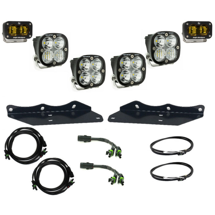 Baja Designs 448176 17-20 Ford F-150 Raptor S2 SAE Sportsmen Fog Pocket Kit - Amber