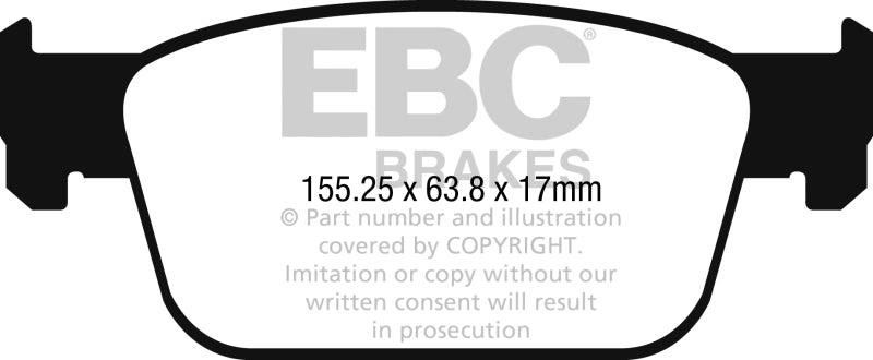 EBC DP32273C 2017+ Audi A4 2.0L Turbo (B9) Redstuff Front Brake Pads