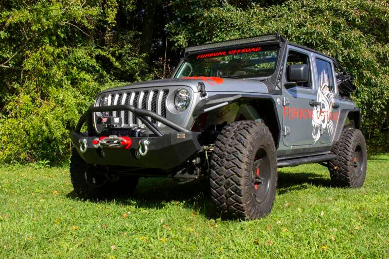 Fishbone Offroad FB22088 2018+ Jeep Wrangler JL Mid-Width Winch Front Bumper