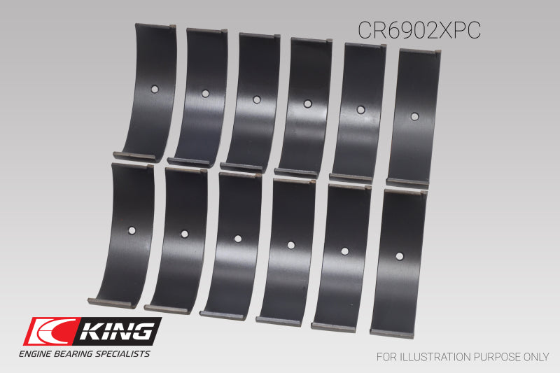 King Engine Bearings CR6902XPCSTDX Nissan VQ35HR/VQ37VHR/VR30DTT pMaxKote Rod Bearing Set - Size STDX