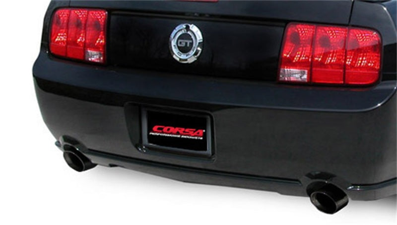 CORSA Performance 14311BLK Corsa 2005-2010 Ford Mustang Shelby GT500 5.4L V8 Black Sport Axle-Back Exhaust