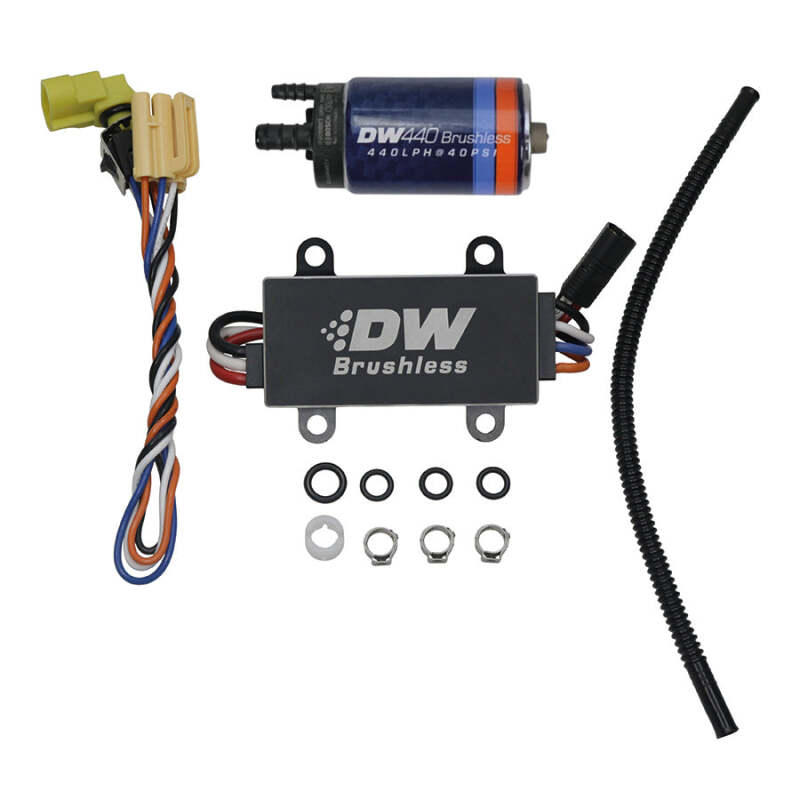 DeatschWerks 9-442-C102-0911 DW440 440lph Brushless Fuel Pump w/+C102 Controller w/ Install Kit 14-19 Chevy Corvette