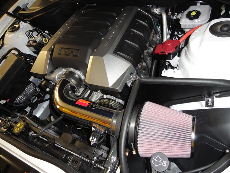 K&N Engineering 69-4519TP K&N 10 Camaro 6.2L V8 Polished Typhoon Short RAM Intake
