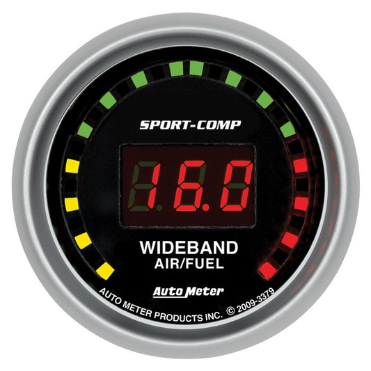 AutoMeter 3379 Autometer Sport-Comp 52mm Digital Wideband Air/Fuel Ratio Street Gauge