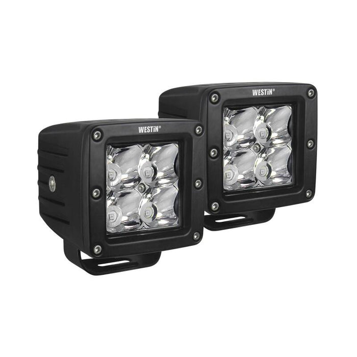 Westin 09-12200A-PR Compact LED -4 5W Cree 3 inch x 3 inch (Set of 2) - Black