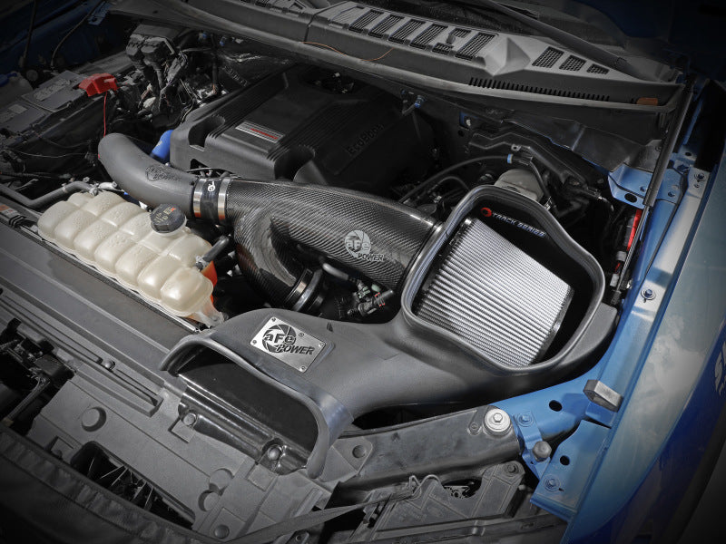 aFe 57-10010D 17-20 Ford F-150/Raptor Track Series Carbon Fiber Cold Air Intake System With Pro DRY S Filters