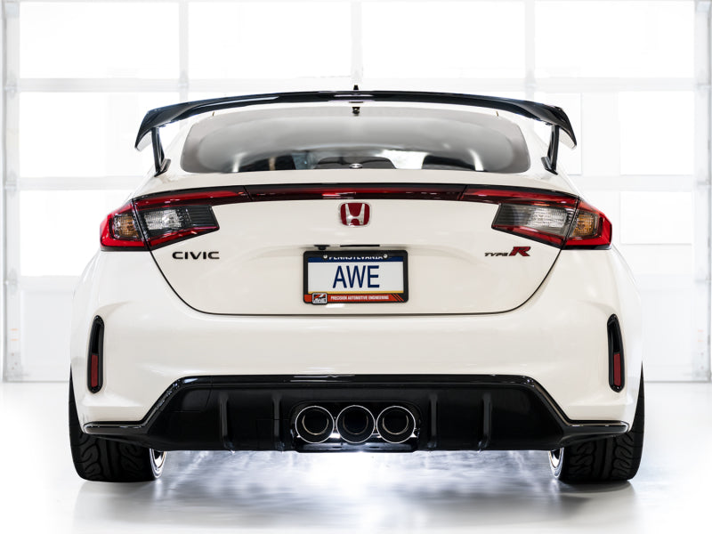 AWE Tuning 3015-52287 2023 Honda Civic Type R FL5 Touring Edition Exhaust w/ Triple Chrome Silver Tips