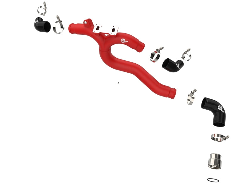 aFe 46-20508-R AFE 2018-2020 Kia Stinger 19-22 G70 BladeRunner 3in Aluminum Hot Charge Pipe Red