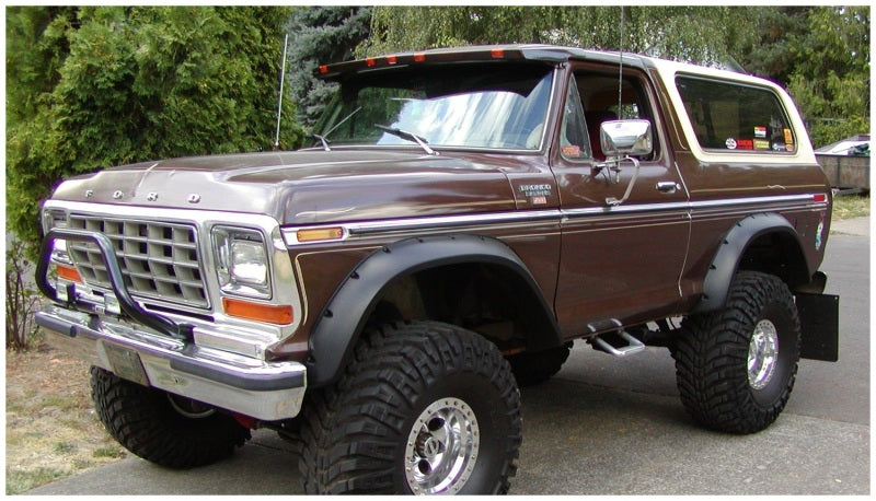 Bushwacker 20014-11 78-79 Ford Bronco Cutout Style Flares 2pc - Black